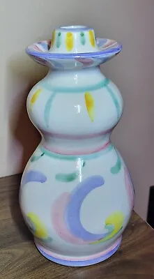 Vietri Italy 1986 Art Pottery Colore Candlestick Holder 7 3/4  • $20