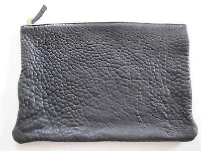 LAPTOP CASE Fold Over Clutch Handbag CLARE VIVIER Black Textured Leather 16 X11  • $75