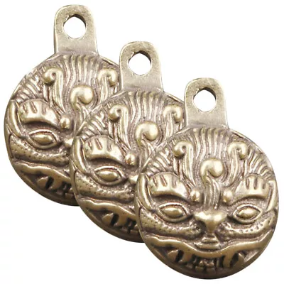  3 Pcs Retro Bell Brass Spacer Beads Vintage Liger Keychain Pendant 3pcs • £7.59