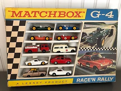 Matchbox G4 Race'N Rally Car Set Vintage Lesney 1960's Model Cars RMF46-SM • $299.99