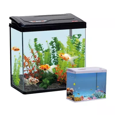 24L/40L/61L/123L Nano Aquarium Fish Tank Tropical Coldwater LED Lighting - UK • £70.99