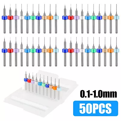 50x PCB Carbide Micro Drilling Bit Set 0.1/0.2/0.3/0.4/0.5/0.6/0.7/0.8/0.9/1.0mm • $12.98