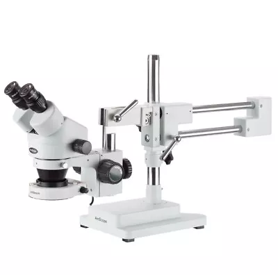 AmScope 7X-45X Zoom Binocular Stereo Boom Microscope • $350