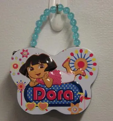 Dora Butterfly Friends-Child's Pale Blue Metal Purse`Beads `New Unused • $12.99