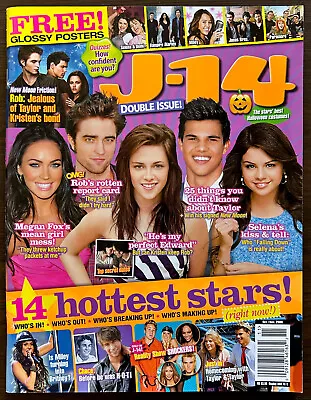 J-14 Magazine Oct-Nov 2009 Selena Gomez Rob Pattinson Taylor Lautner Megan Fox • $17