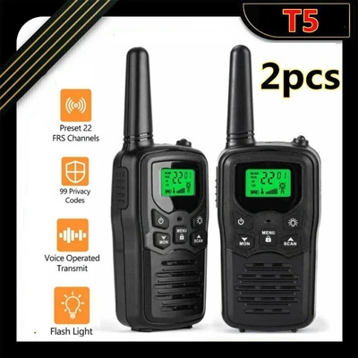$37.99 • Buy 2X Handheld Walkie Talkie Two-way Radio Set UHF 400-470MHz Long Range With LED
