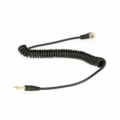 £6.01 • Buy 3.5mm Flash Sync Cable Cord +Screw Lock To Male Flash PC For Canon Nikon 🇬🇧
