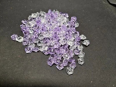 Acrylic Ice Rocks Crystal White And Lilac (around 150 Pics) • £4