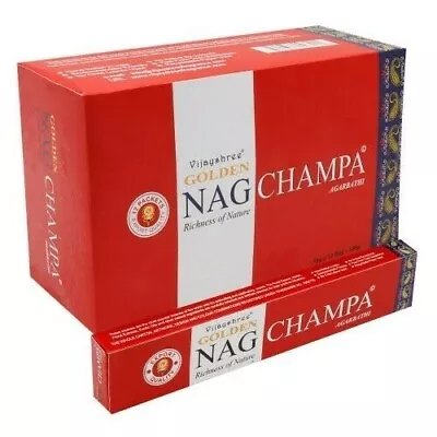 Golden Nag Champa Masala Incense Sticks Agarbatti Pack Of 12X15gm Each Pack • $21.99