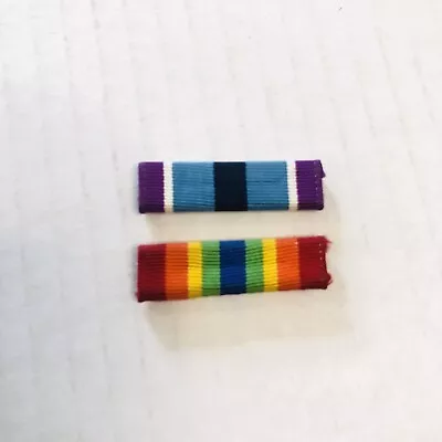 Service 2 Ribbon Bars Rainbow And Blue And Purple Stripes • $12.96