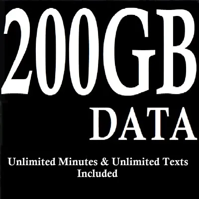 💥 200GB Massive Data SMARTY 3 Mobile UK / EU / Europe Coverage - Fit All Device • $6.67