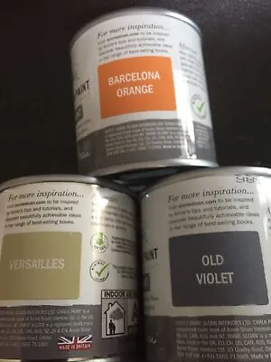 £32.79 • Buy Annie Sloan Paint Tins 120ml -1 X Barcelona Orange  + Versailles + Old Violet