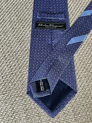 $245 Salvatore Ferragamo Tie 100% Silk Hand Made In Italy NWT • $159