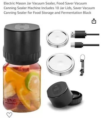 Electric Mason Jar Vacuum Sealer Food Saver Vacuum Canning Sealer Machine  • $17.88