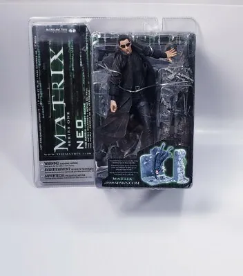 Mcfarlane The Matrix Series One Neo Action Figure Lobby Shootout Scene 200 • $36.42