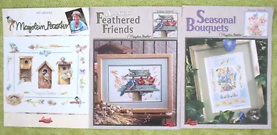 Cross Stitch BOOKS No Vacancy Seasonal Bouquet Feather Friend 3 MARJOLEIN BASTIN • $38.99