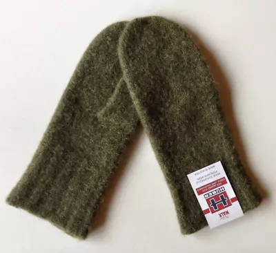 Huber Dachstein Olive Woollen Mittens - 100% Pure New Wool Olive • $44.81