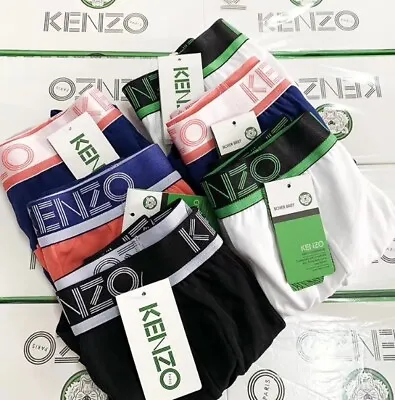 $69.99 • Buy 4/8 Pack KENZO Mens Luxury Cotton Trunks Size M-2XL