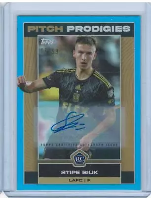 Stipe Biuk 2023 Topps MLS #6 Base Autographs Blue Foil Los Angeles FC #/99 • $4.99