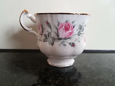 Vintage Mayfair Pink Roses Style. Bone China Tea Cup • £7