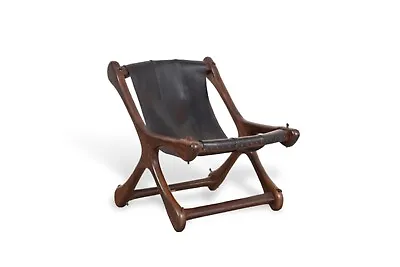 Vintage Mid Century Leather & Rosewood Lounge Chair Don Shoemaker • $2762.50