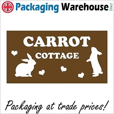 Cm196 Carrott Cottage Sign Hutch Pets Your Choice Bunny Customise Bobtail Rabbit • £29.21