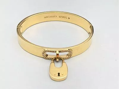 Michael Kors Gold Tone Locket Bangle Bracelet • $9.99