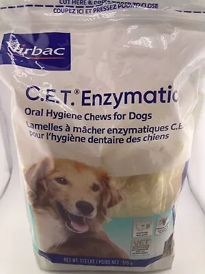 VIRBAC C.E.T. ENZYMATIC ORAL HYGIENE CHEWS FOR DOGS 1.13 Lbs EXP. 7/26 • $26.90