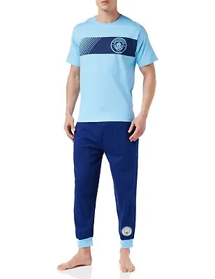 Manchester City F.C. Mens Cotton Pyjamas Man City PJs Official Merchandise • £19.95