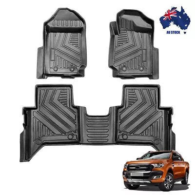 3D Moulded All Weather Floor Mat Carpet Liner For Ford Ranger T9 PX4 2022 2023 • $149.95