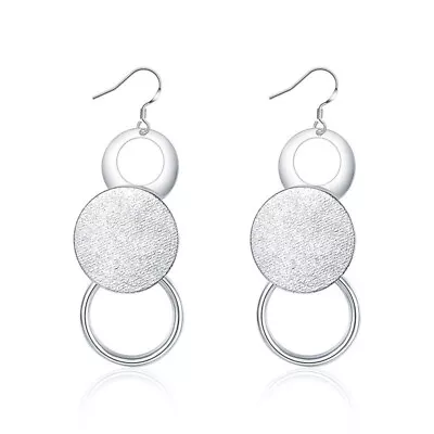 New Fashion Accessories Silver Jewelry Selling Trend Retro Double  Earrings Gift • $4.58