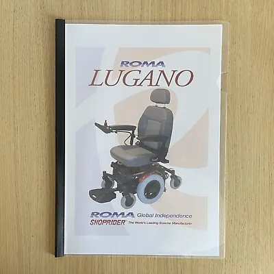 £9.35 • Buy Manual + Extra Info For The Lugano Powerchair 888WNLM -Shoprider Roma Wheelchair