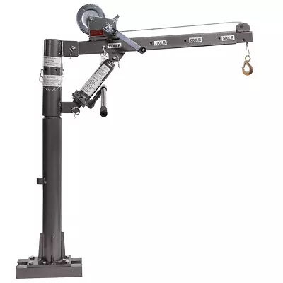 1/2Ton Hydraulic Mounted Crane W/ Cable Winch Pickup Truck Lift Push 1100 Lb. • $209.95