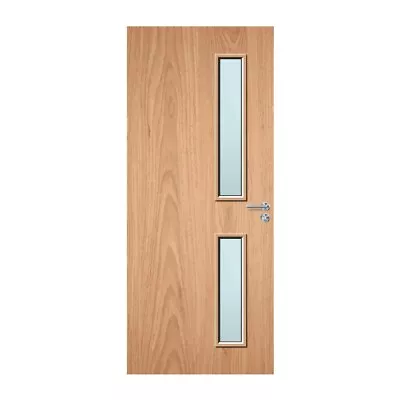 Branded Internal Plywood Glazed Fire Rated Door FD30 With Fire Proof Glass • £349.99