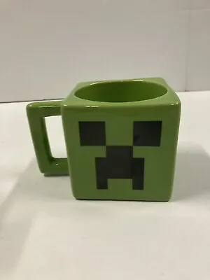 Minecraft Mug Creeper Face Video Game Ceramic Coffee Mojang Jinx Green Cube 12oz • $10.20