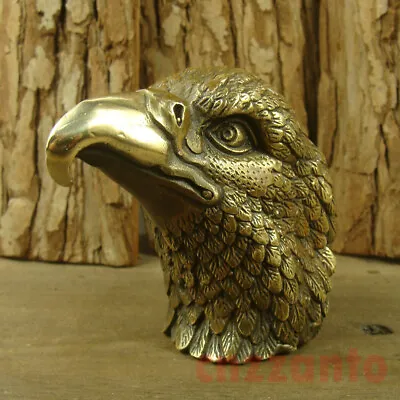 Heavy Duty Solid Brass Cast   Eagle Head   Decoration Figurine Statue Z023 • £23.99