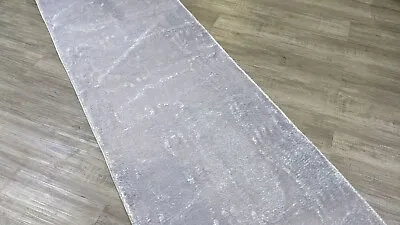 Plain Grey Design Hallway Runner Anti-slip Soft Quality 67cm Wide • $94.95