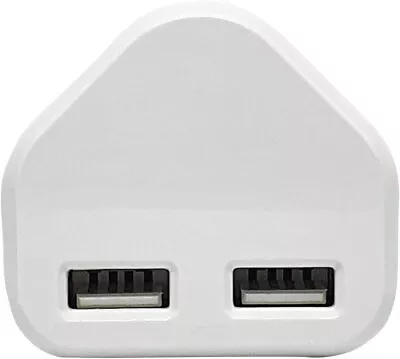 Fast Dual 2 Port USB Charger With UK Plug For IPhone IPad Android And More • £8.95