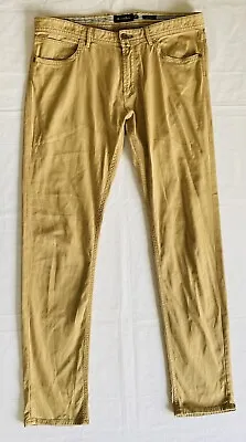MASSIMO DUTTI Slim Fit Beige Brown Pants Texture Trousers Men's Size 34 TURKEY • $39.94
