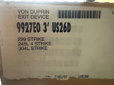 Brand New-Von Duprin 9927-EO-US28 3 Vertical Rod • $350