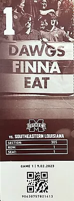 2023 Mississippi State Bulldogs Collectible Football Ticket Stub Opening Game • $5.99