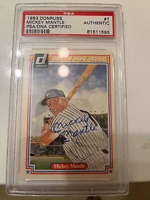 Mickey Mantle Autograph Card • $600