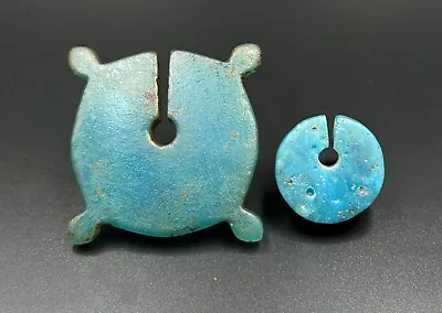 Antique Vietnam South China Dong Son Culture Jewelry Glass Ear Ring Pendant Lot • $650