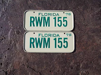 (2) 1978 Florida Wheaties Miniature Cereal Bicycle License Plates RWM-155 • $36