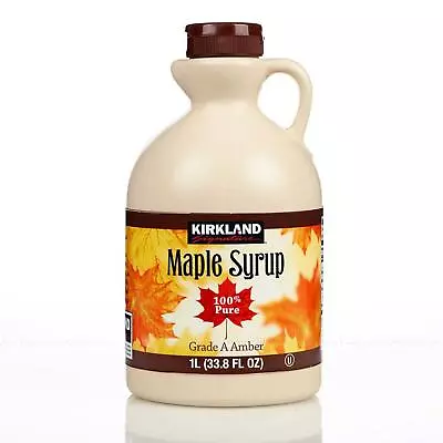 Kirkland Signature100% Pure Canadian Maple Syrup Grade A Amber Rich Taste 1Litre • £16.99