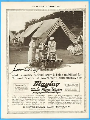 1917 WWI Nurses Washing Clothes Photo National Army Vintage Maytag Ad • $20.79