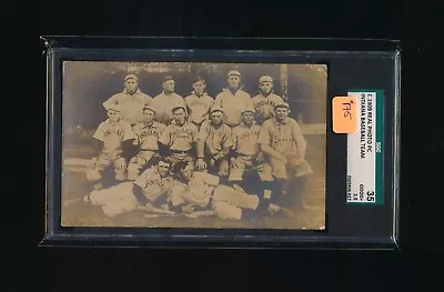 C. 1909 Real Photo Rppc Indiana Baseball Card SGC 2.5 Highest Spectacular Piece • $150