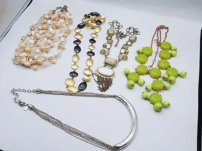 Chico's J. Crew Silver/Gold Tone Signed Necklace Lot • $9.99