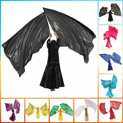 Dance Metallic Rectangular Worship Angel Wing Flag Praise Flag With Scalable Rod • $11.16