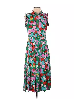 NWT J.Crew Pleated Shirtdress In Green Pink Confetti Floral Crepe Dress 0 $138 • $92